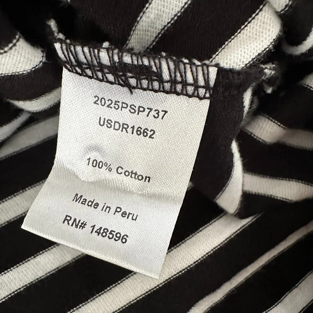 Universal Standard 2025 Crescent Breton Stripe Knot Midi Dress 22/24 Cotton - Picture 7 of 7